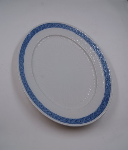Fächer blau dänisch Geschirr, grosse, ovale Servierplatte 41,5cm