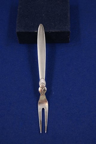 Cactus Georg Jensen Danish silver flatware, cold cut forks 15.5cm