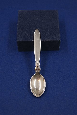Cactus Georg Jensen Danish sterling silver flatware, coffee spoons 10.5cms