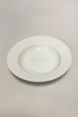 Royal Copenhagen White Flora Danica Pearl Pattern Deep Plate No 3546