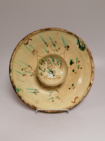 Danish clay fishing dish dated 1834