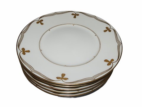 Hvidt med Guldguirlande Art Nouveau  
Frokosttallerken 22,5 cm.