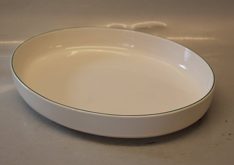 Grøn kant 3079 Stort ovalt fad 33,5 x 5,5 cm (374) Grønt Årstiderne   4 ALL 
Seasons Royal Copenhagen
