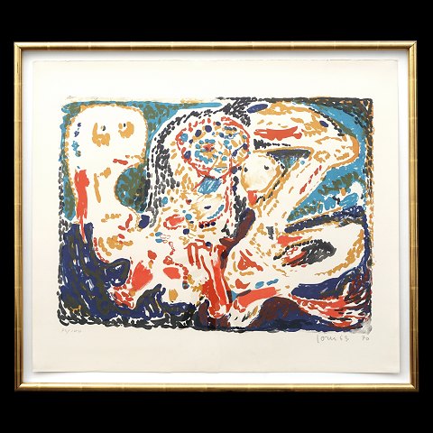 Asger Jorn, 1914-73, Litographie. "Silkeborg 
Suite". 40/100. Signiert "Jorn 53". Lichtmasse: 
57x65cm. Mit Rahmen: 64x72cm