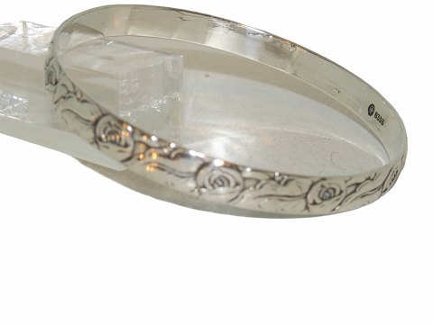 Silver
Bangle with flowers - heavy quality  from around 1930-1940