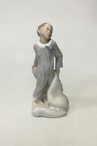 Royal Copenhagen Figurine of Boy with Pillows No 2604