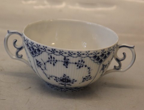 1228-1 Bouillon Cup  6.5 x 11 cm + handles;  WITHOUT LID AND SAUCER Blue Fluted 
Full Lace