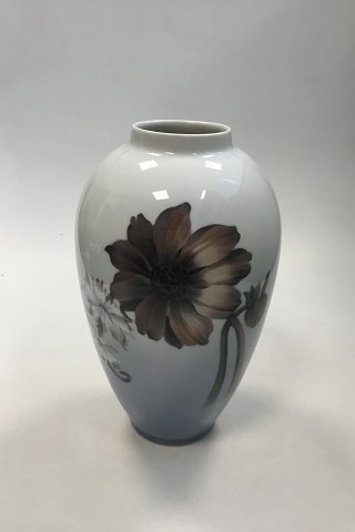 Royal Copenhagen Vase No 2660/1099 with Auburn and White Flowers
