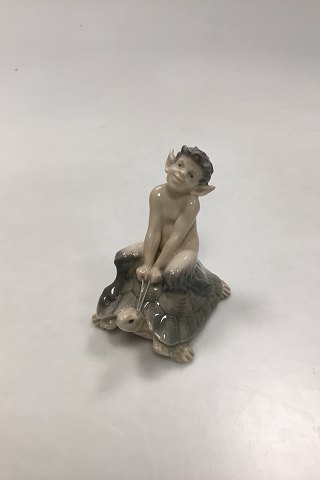 Royal Copenhagen Figurine of Faun on Turtle No 858