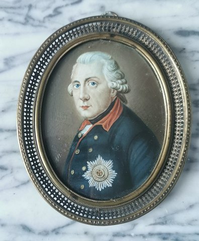 Miniature portrait of Frederick  II also called Frederik the Great
