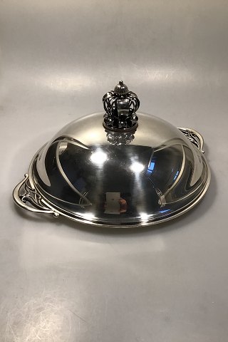 C.C. Hermann Sterling Silver Covered Dish with Crown lid finial