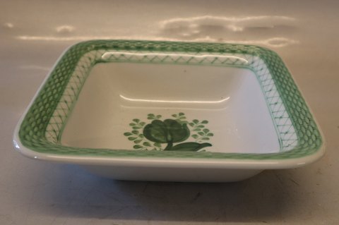 1337-12 Square Salad bowl  19 cm Aluminia Faience Green Tranquebar
