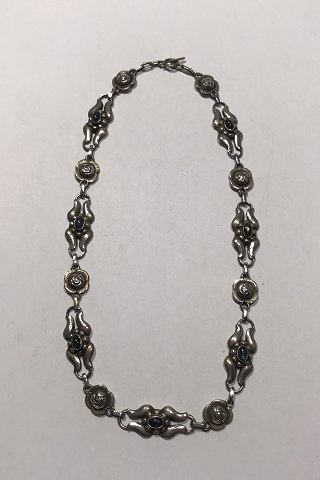 Georg Jensen Silver Necklace No. 10 Blue Stones (1915-1927
