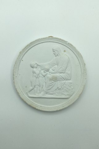 Royal Copenhagen Biscuit Plate "Christ Bless the Children"