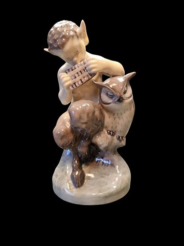 Royal Copenhagen Figur Faun med Ugle No 2107