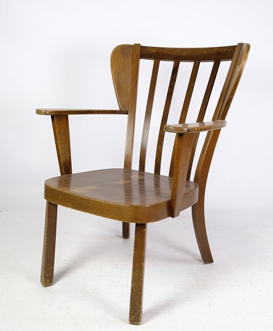 Canada stolen i bejdset bøgetræ, model 2252, designet af Søren Hansen, 
fremstillet af Fritz Hansen fra omkring år 1940