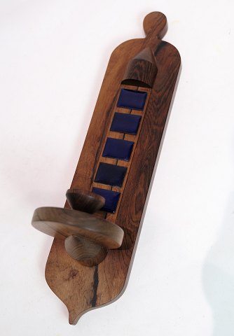 Wall sconce, rosewood, bluish colors, 1960
Great condition
