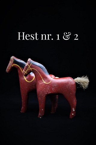 Decorative, small carved wooden horse with old paint and fine patina...