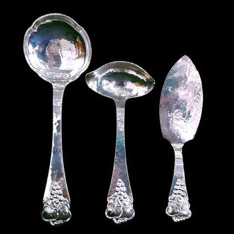 Christian Knudsen Hansen; Serving cutlery in hallmarked silver