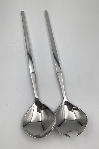 Hans Hansen Linje Sterling Silver/Steel Salad Serving Set