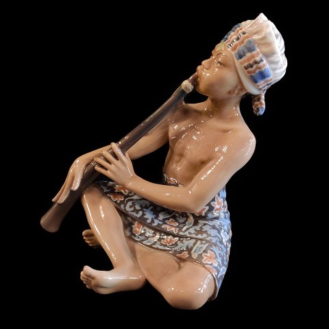 Dahl Jensen; Porcelain figurine of "oriental flautist" #1153