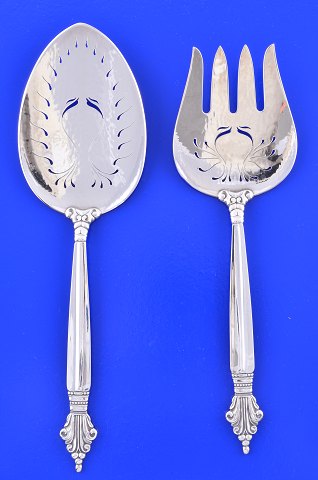 Georg Jensen silver cutlery  Acanthus Fish serving set