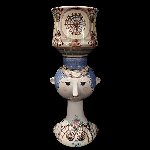 Bjørn Wiinblad; A earthenware figurine/vase #V42