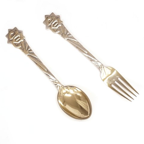 Christmas spoon and fork 1910