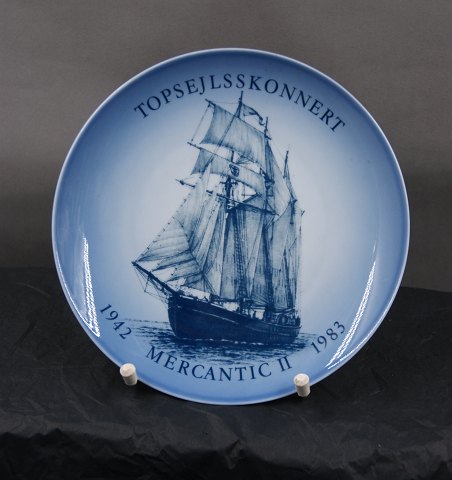 B&G Dänemark Marineteller Nr. 13 mit Motiv des Topsail-Schoners "Mercantic II"