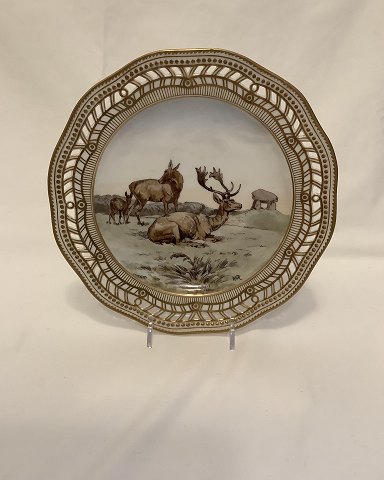 Set of 8 Royal Copenhagen Flora Danica Unique Game Plates by Karl Hansen 
Reistrup