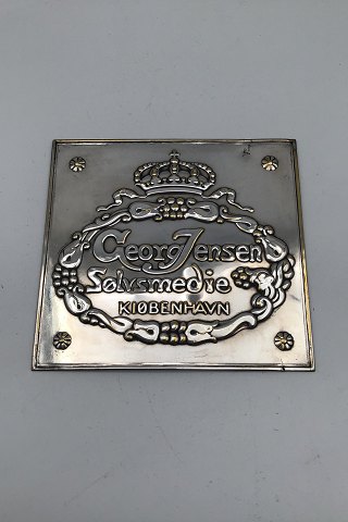 Georg Jensen Silverplated Dealer Plaquette