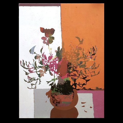 Lars Tygesen, g. 1979, Öl auf Leinen. "Flowers". 
Signiert und datiert 2022. Masse: 220x160cm