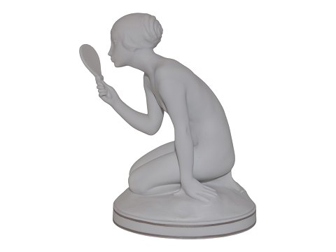 White Royal Copenhagen parian figurine
Girl with mirror by Gerhard Henning