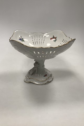 Royal Copenhagen Light Saxon Flower Pedistal Bowl with Putti