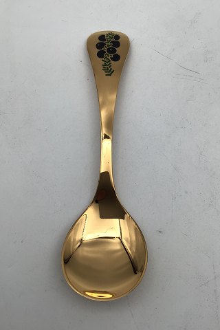 Georg Jensen Annual Spoon 2002 Gilt Sterling Silver with enamel.