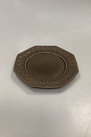 Bing & Grondahl Brown Umbra Azur (Kronjyden) 8-sided Side Plate