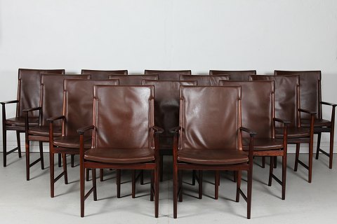 Kai Lyngfeldt Larsen
Set of 14 conference chairs of rosewood