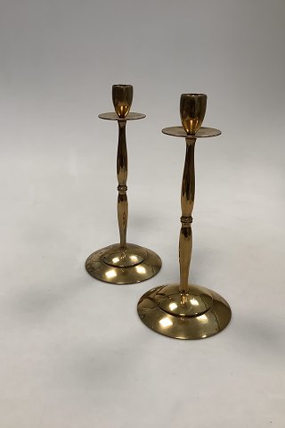 Pair of Dantorp Denmark Modern Brass Candlesticks