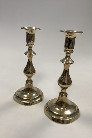 Antique Pair of Candlesticks in Brass