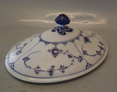 283-2003 Lid for oval ragout bowl 24 x 18.5 cm Blue Fluted Danish Porcelain