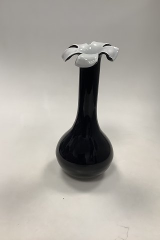 Glass Vase in Block and White from Italy