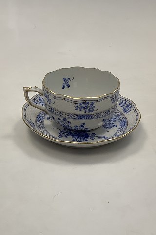 Herend Hungary Coffee Cup with saucer in Blå overglaze