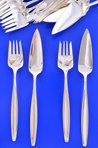 Georg Jensen Flatware Cypress Fish  set for 12 persons