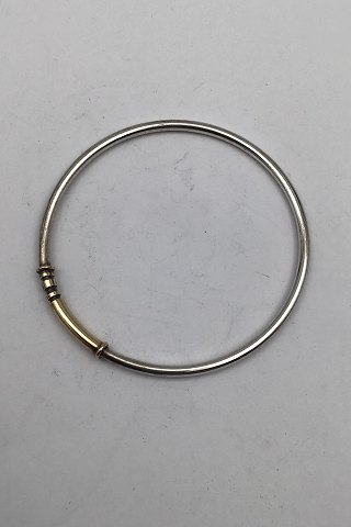 Georg Jensen / Hans Hansen Sterling Silver / Gold Bangle