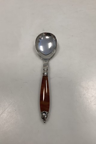 Danish Ormental Serving Spoon with handle of Imitation Amber