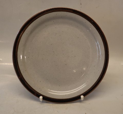 INGRID Dinnerplate 25 cm Brown and Grey  Stoneware Danish Art Pottery Knabstrup
