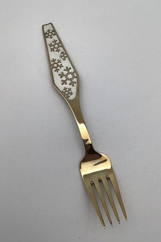 Sorenco Christmas Spoon 1967 made of gilded sterling silver with enamel.