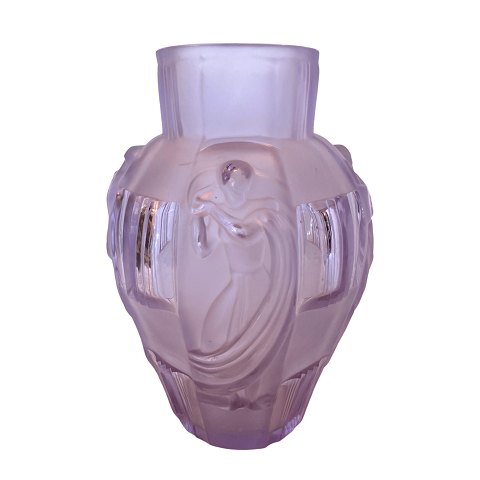 Art deco vase i ametystglas