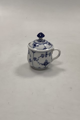 Royal Copenhagen Blue Fluted PlainMustard Jar with lid No. 64