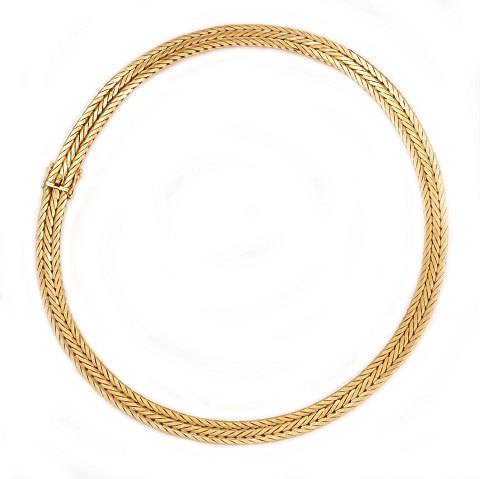 18kt gold necklace. L: 39cm. W: 77,1gr